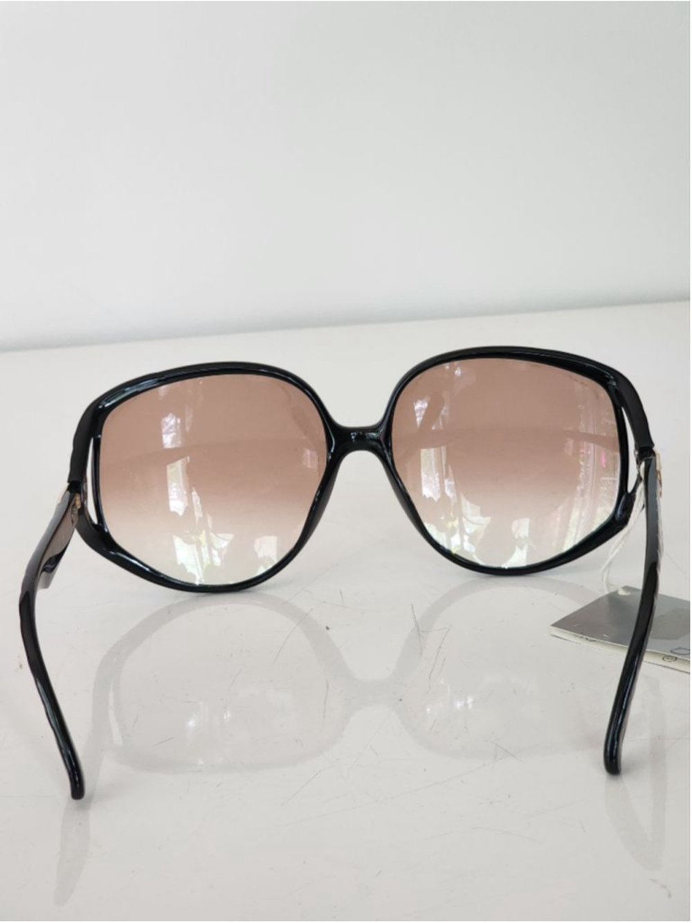 CHRISTIAN DIOR NWT 2320 Vintage Black & Gold Oversized Gradient Sunglasses 64 mm - Picture 7 of 13